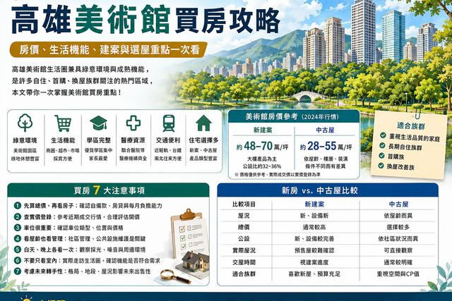 高雄美術館買房攻略｜房價、生活機能、建案與選屋重點一次看