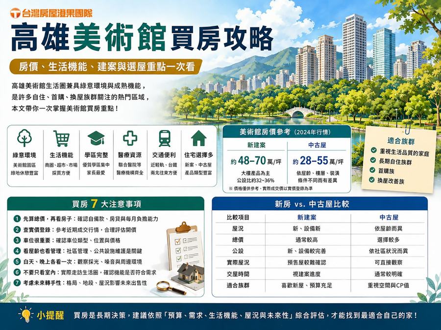 高雄美術館買房攻略｜房價、生活機能、建案與選屋重點一次看